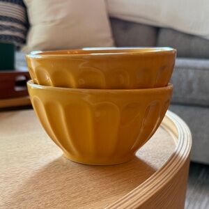 Set of Two Cereal Bowls in Mustard Yellow